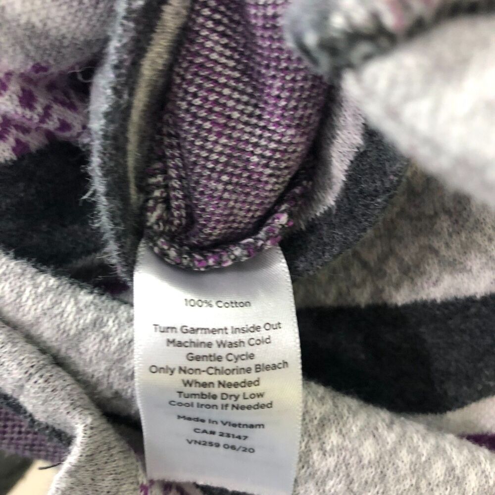 T By TALBOTS Women's Medium PETITE Mixed Stripe Button Detail Pullover Sweater - Picture 6 of 6